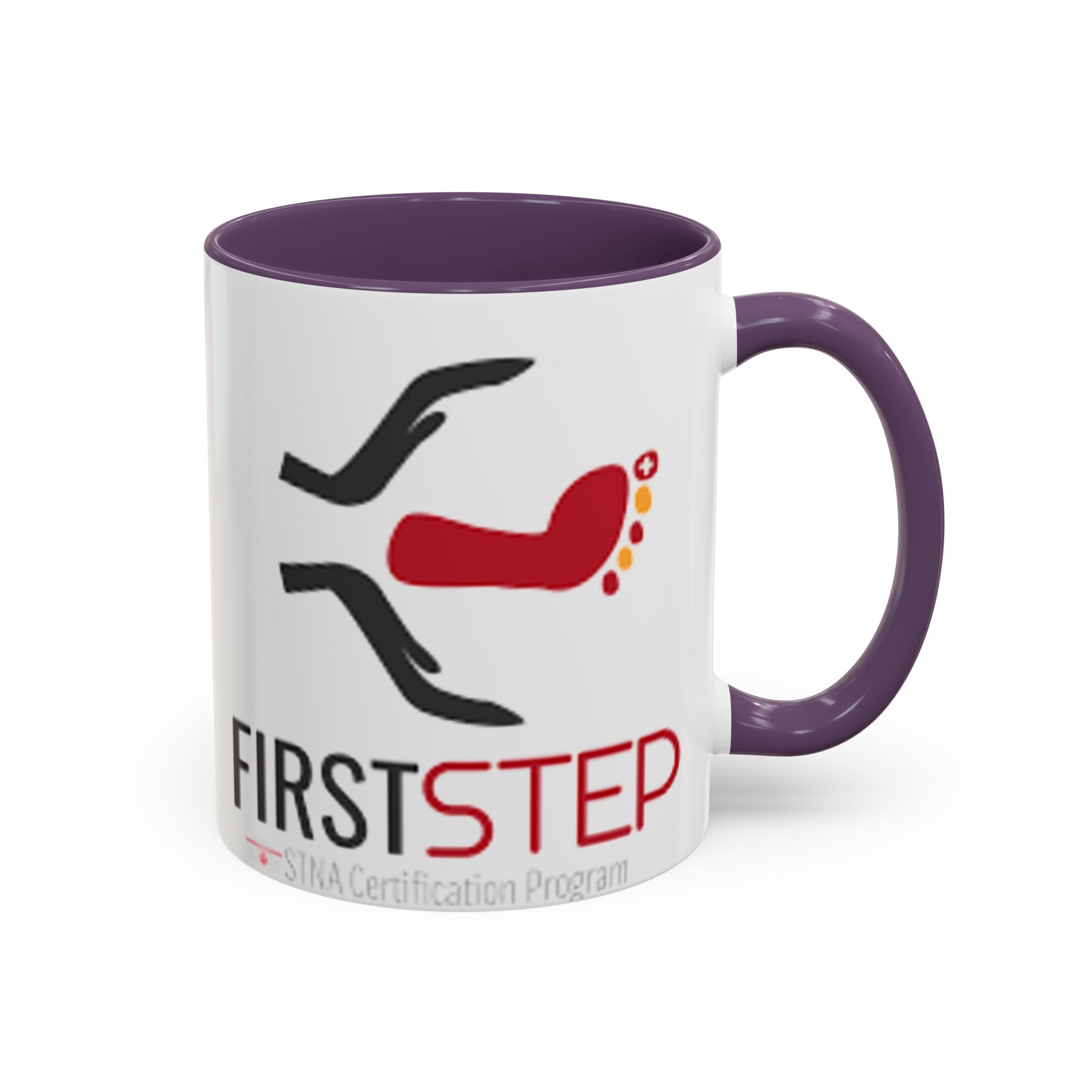 First Step Logo Accent Coffee Mug — Branded 11/15oz Ceramic Coffee Cup - Image 34