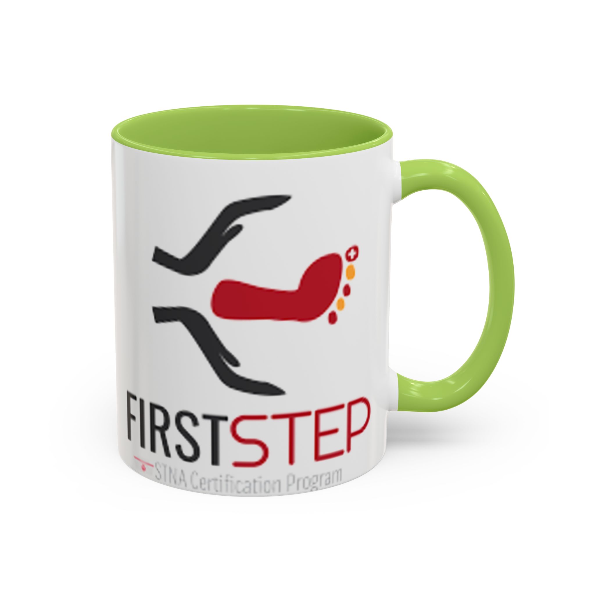 First Step Logo Accent Coffee Mug — Branded 11/15oz Ceramic Coffee Cup - Image 30