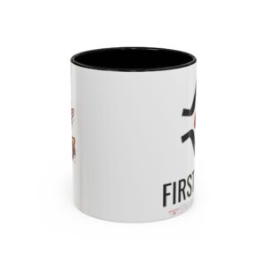 First Step Logo Accent Coffee Mug — Branded 11/15oz Ceramic Coffee Cup