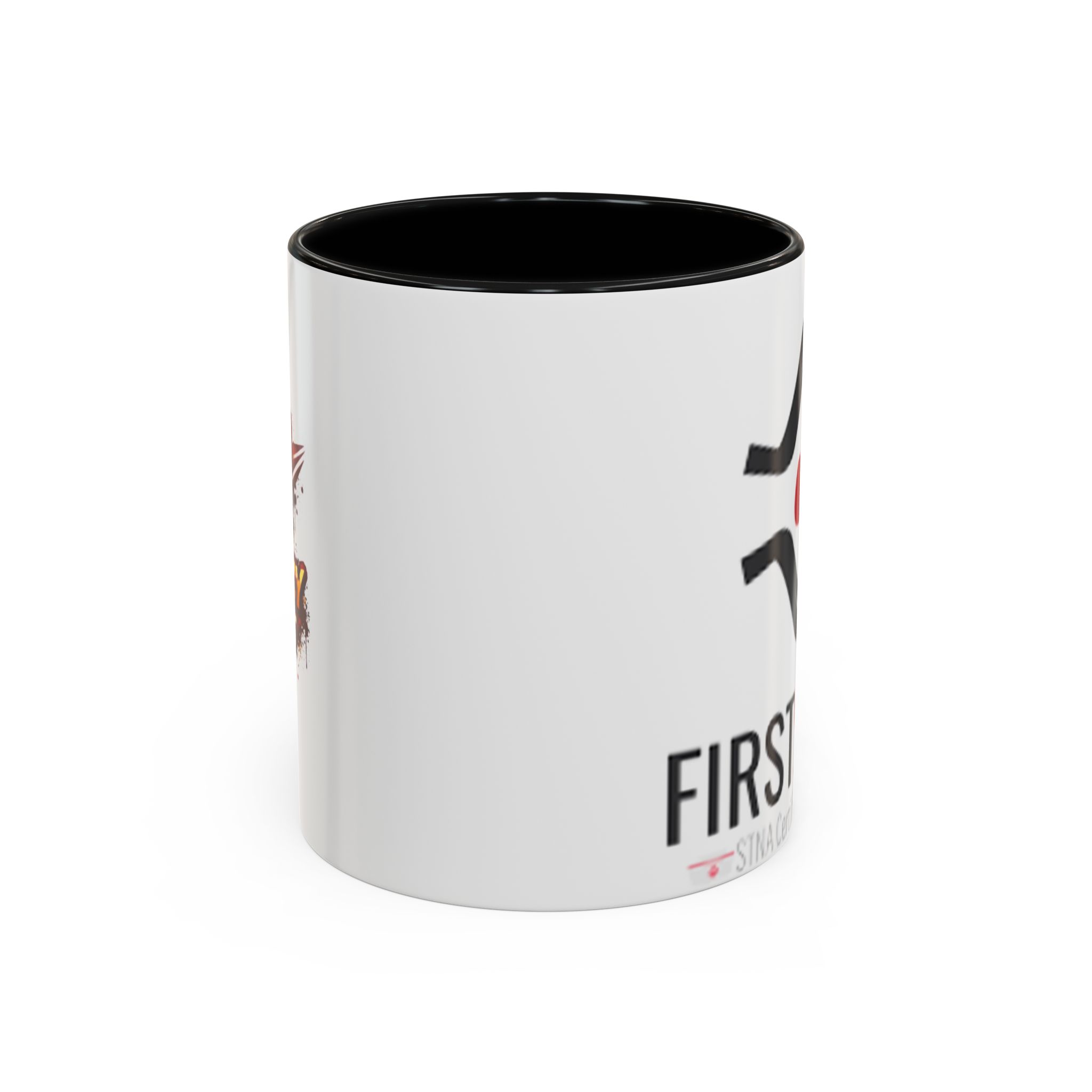First Step Logo Accent Coffee Mug — Branded 11/15oz Ceramic Coffee Cup