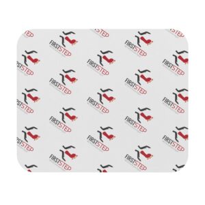 First Step Logo Mouse Pad — Motivational Desk Mat for New Beginnings