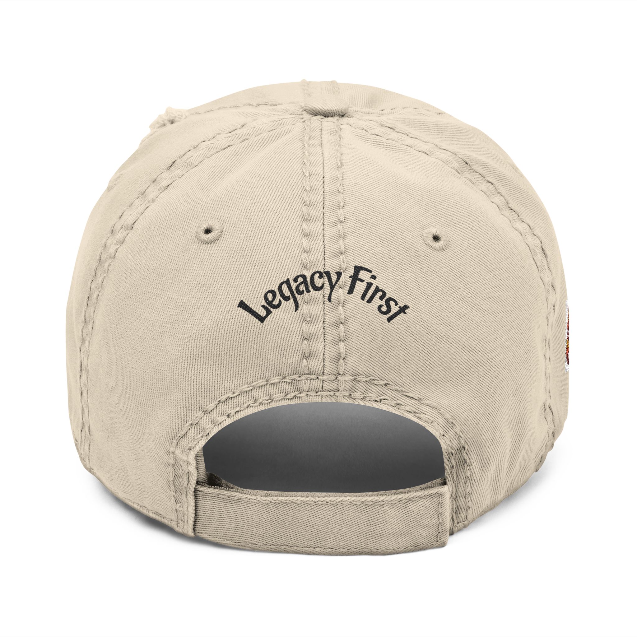 Distressed Embroidered Dad Hat — "First Step" Logo Cap - Image 10