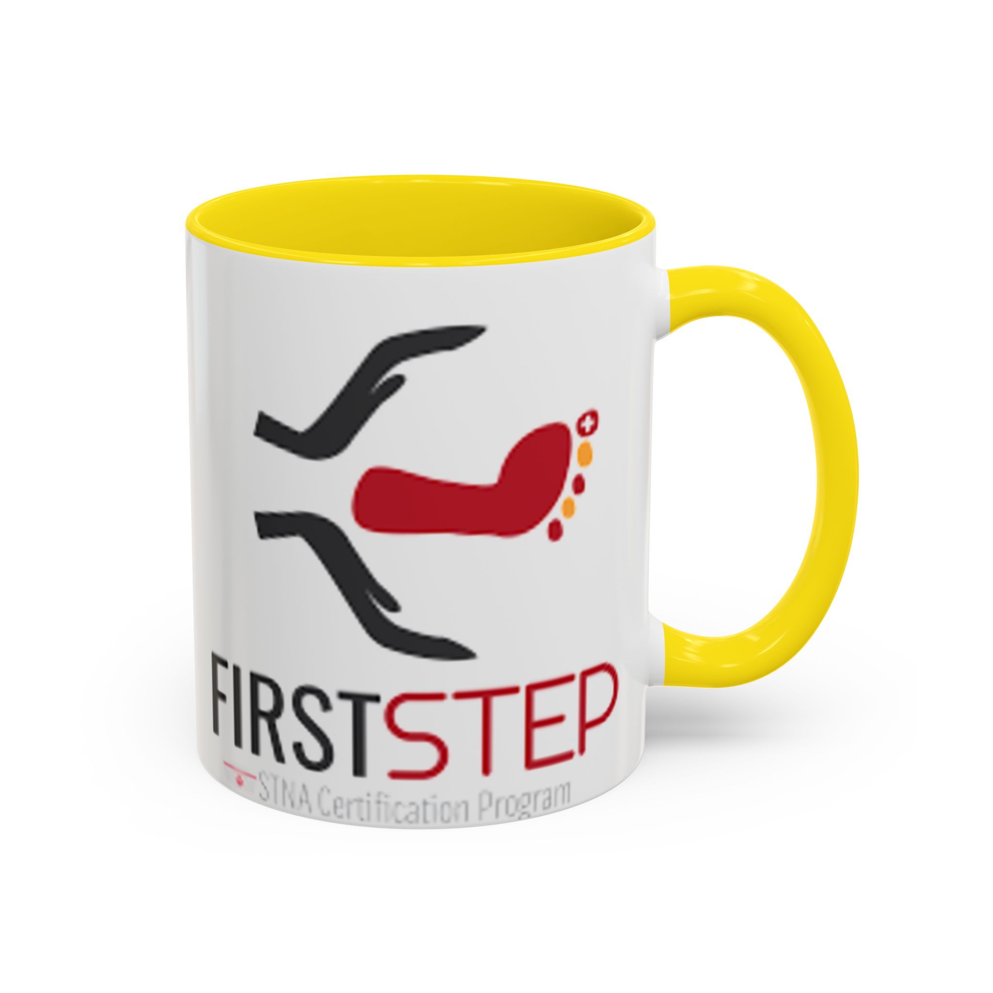 First Step Logo Accent Coffee Mug — Branded 11/15oz Ceramic Coffee Cup - Image 26