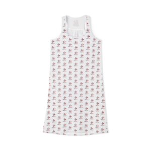 Racerback Dress — All-Over Print Cute Flamingo Pattern, Lightweight Summer Sundress
