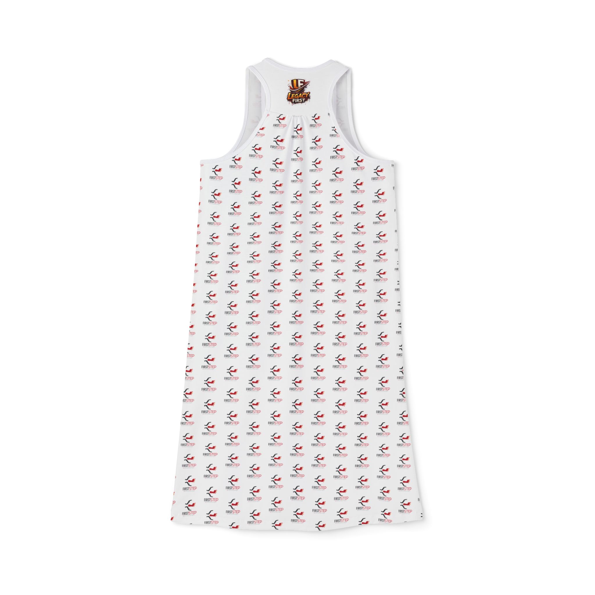 Racerback Dress — All-Over Print Cute Flamingo Pattern, Lightweight Summer Sundress - Image 2